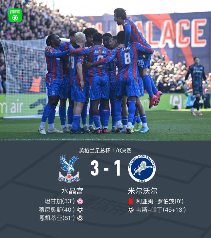 水晶宫击败对手，提升积分榜排名的简单介绍
